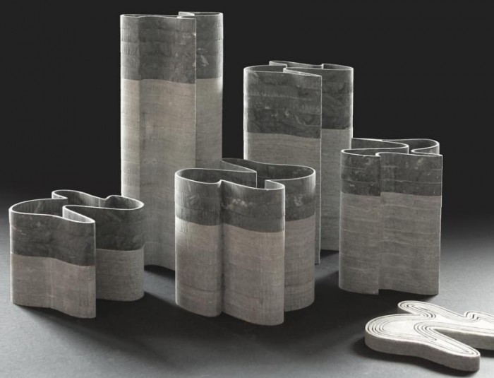 STRIPES -Vases- Verde Laguna and Green Guatemala – 2022-Design Paolo Ulian